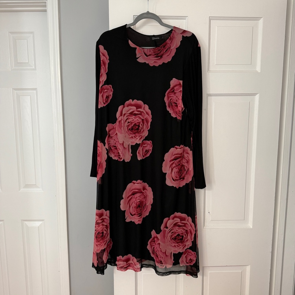 Floral Black and Pink Dress